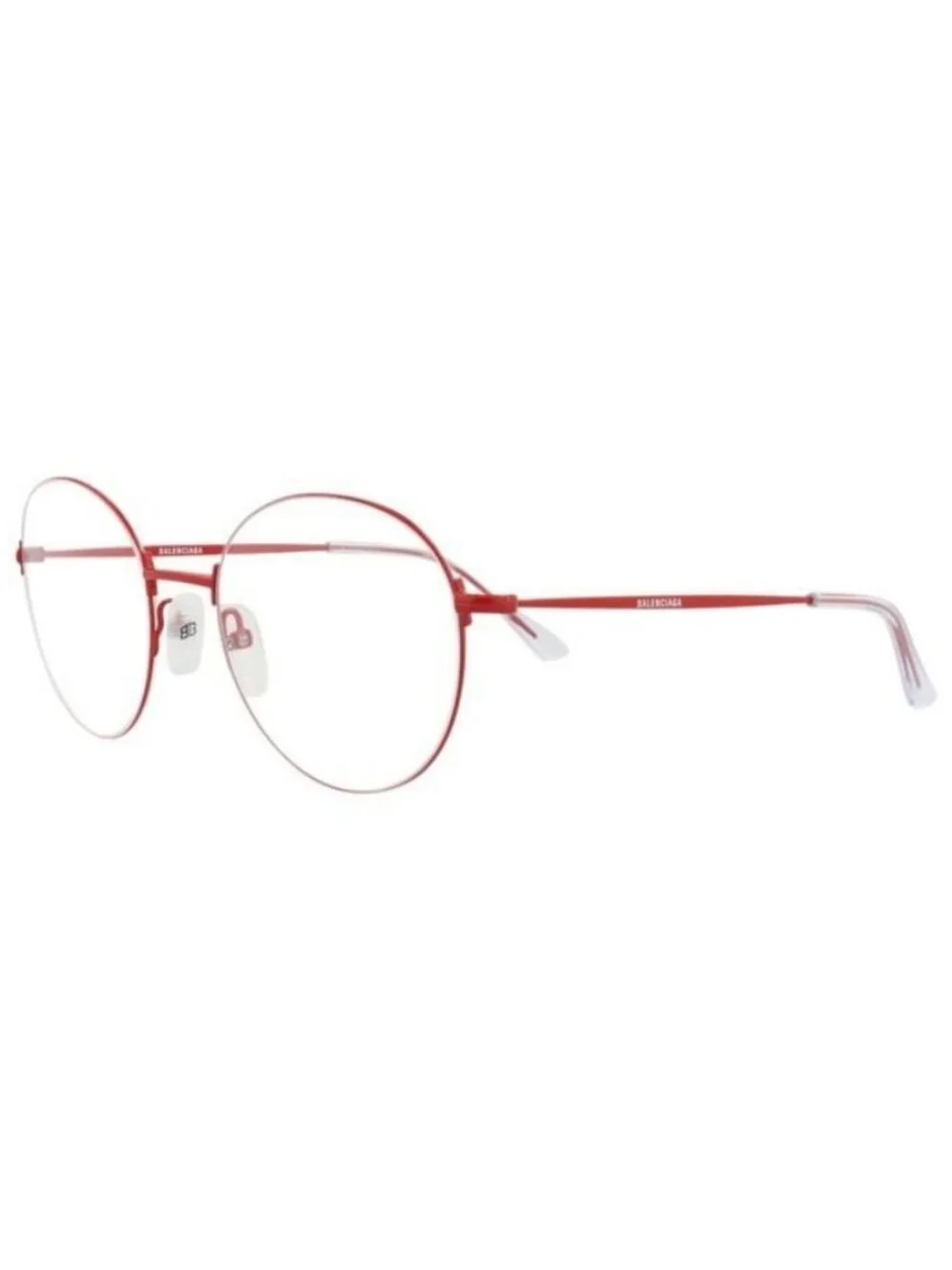 New Balenciaga Unisex Round/Oval Red Red Transparent Fashion Designer Eyeglasses